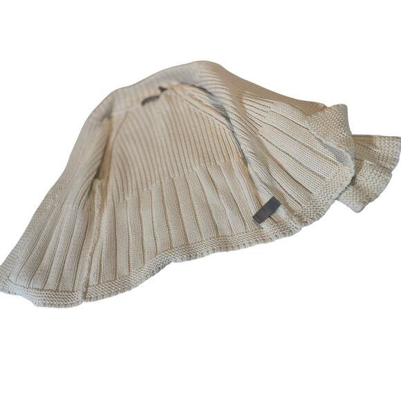 Liz Claiborne Womens Cream Thick Knit Cardigan Sweater Large 3/4 Sleeve - Picture 2 of 11